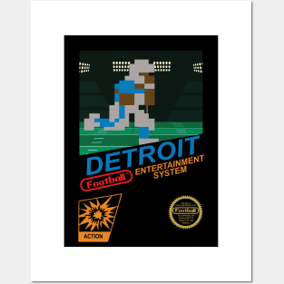 Detroit Football Team - NES Football 8-bit Design Posters and Art